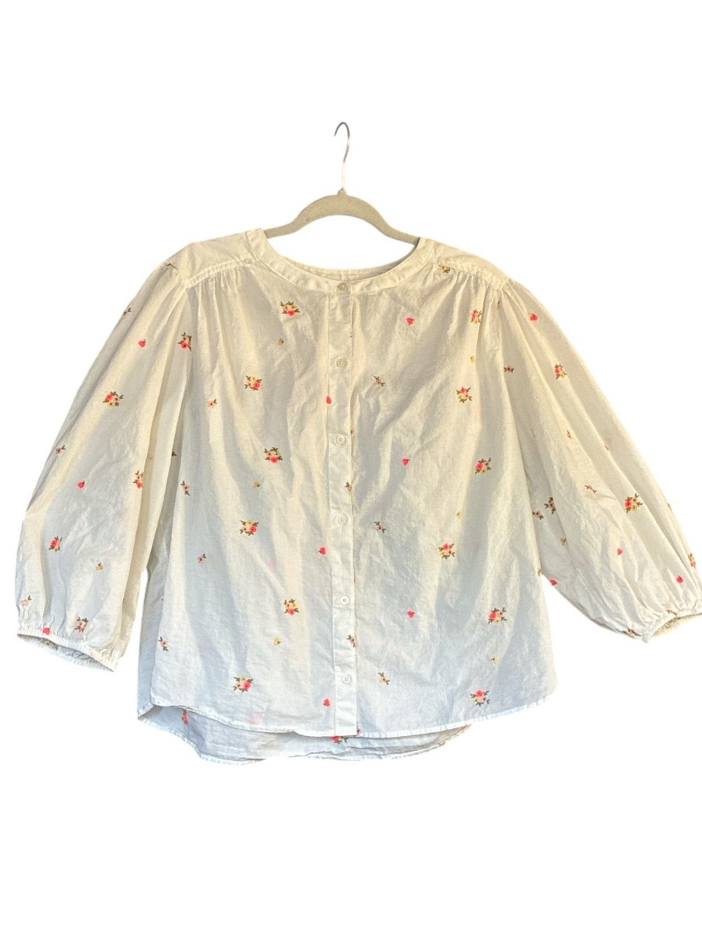 Old Navy White embroidered blouse - Tall L
